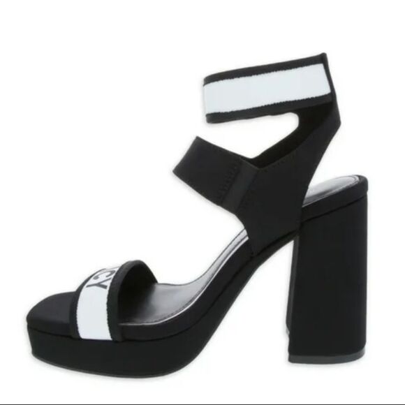 BRAND NEW JUICY COUTURE WOMEN'S GLISTEN PLATFORM STRETCH HEEL SANDALS R3 - Picture 7 of 15